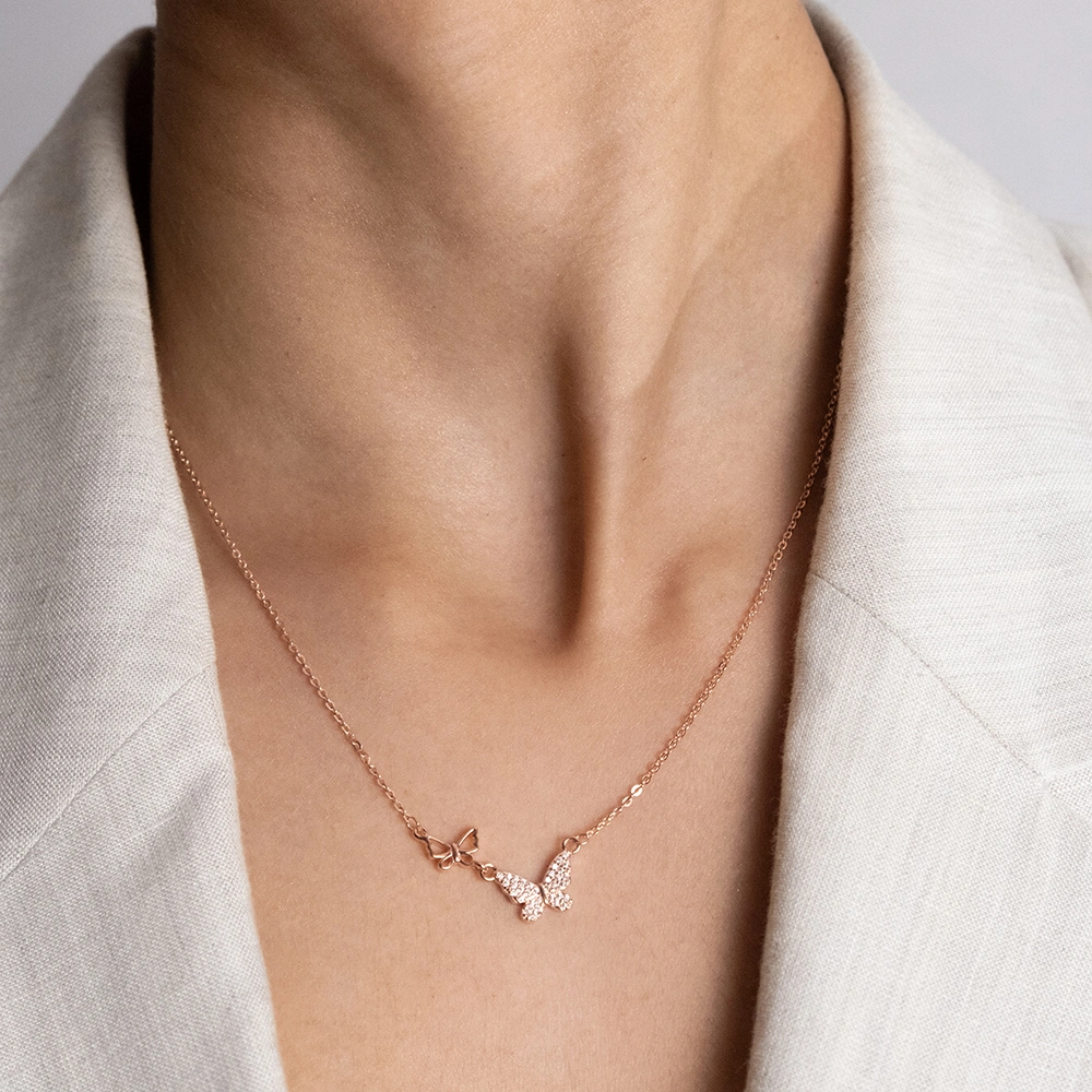 Reegalia Golden Flutter Chain Pendent – 925 Silver