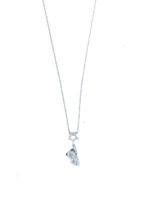 Reegalia Blooming Elegance Pendant – 925 Silver CZ Floral Chain