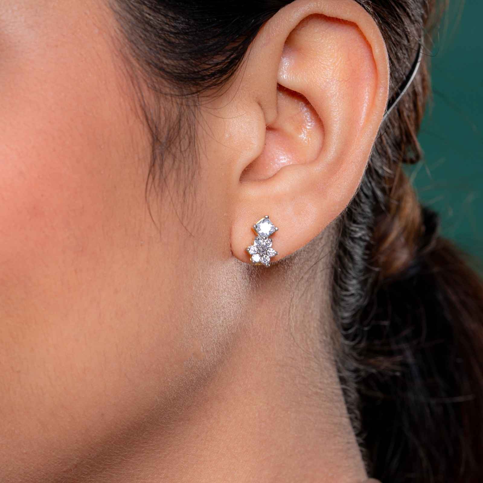 925 Sterling Silver Gold-Plated Floral Mangalsutra Set with CZ Stones