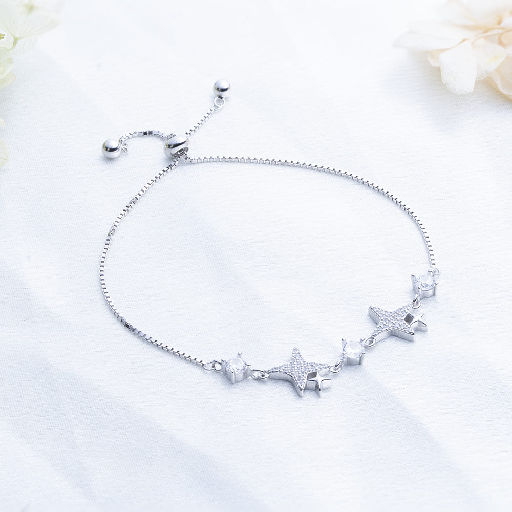 Reegalia Celestial Sparkle 925 Silver Bracelet