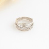 Reegalia Celestial Glow Ring – 925 Silver Triple Band with Star Charm