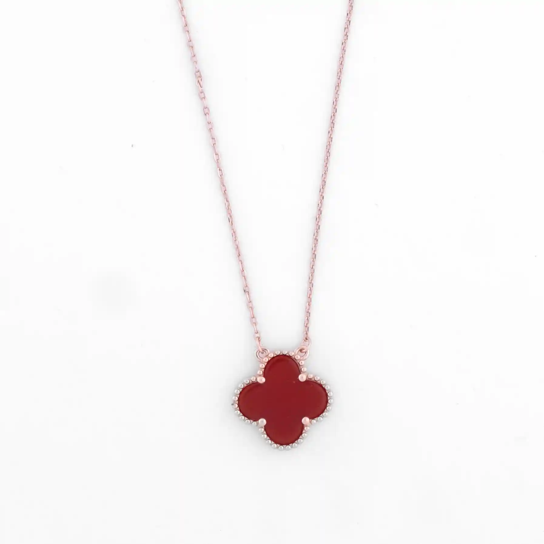 Reegalia Crimson Clover – 925 Silver  Chain Pendent