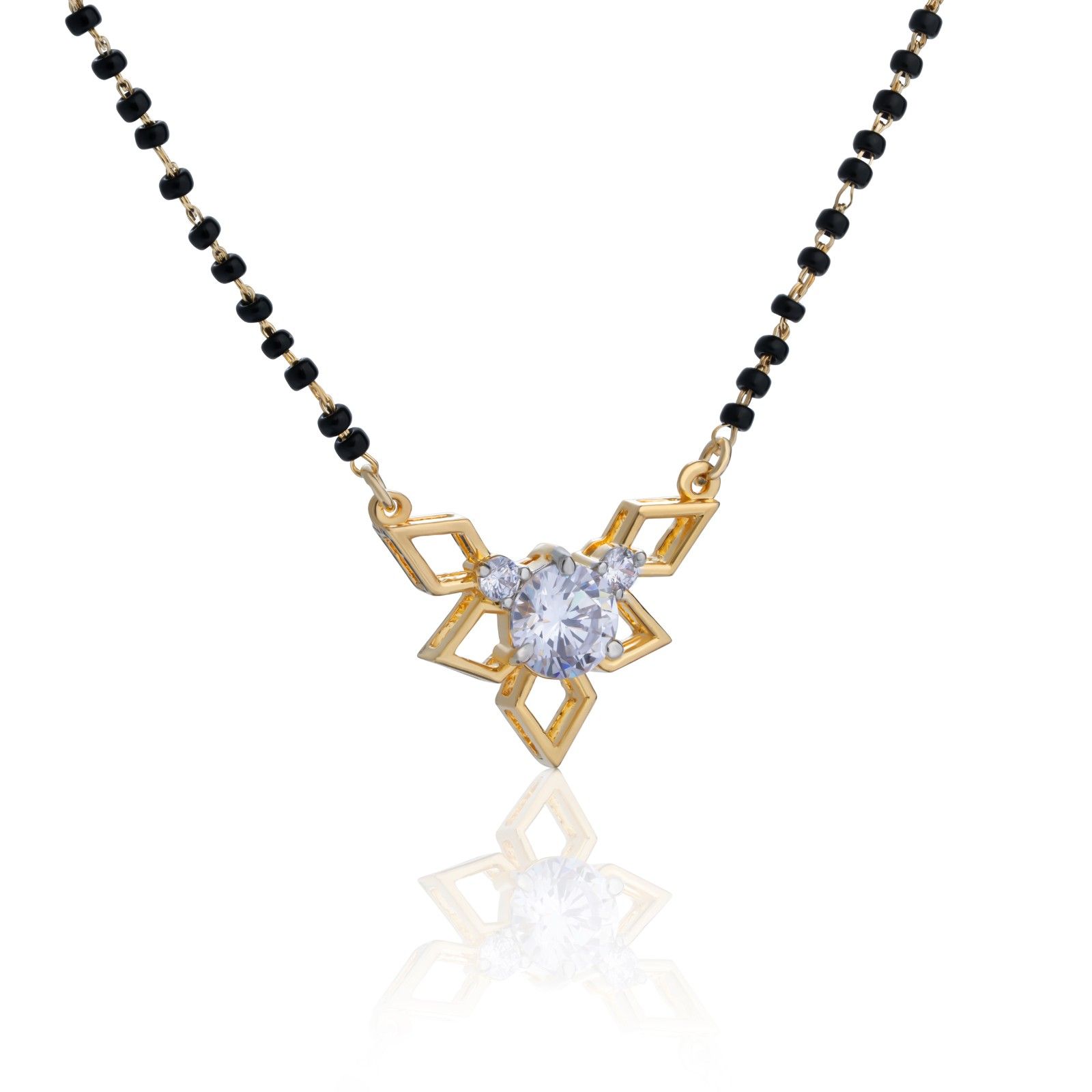 Reegalia Starburst Charm 925 Sterling Silver Mangalsutra Set